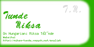 tunde miksa business card